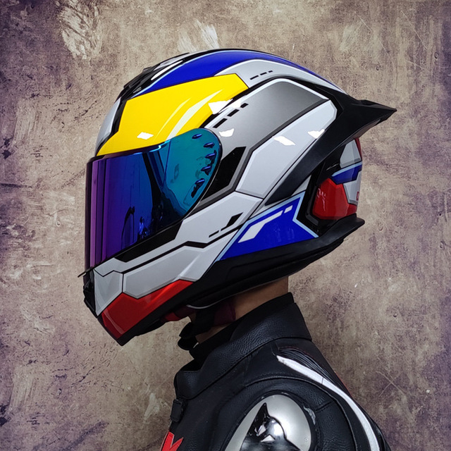 Zoomlon ZL-966 Motocross ABS New Full Face Motorcycle Helmet Customized Color Logo High Security Four Seasons Big Tail Couple
