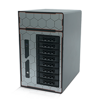8盘位 NAS8 CS612 网络附加存储服务器，带USB接口，128GB SSD，8个硬盘槽，用于云存储