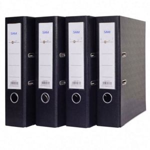 Offre Spéciale : Classeur à levier noir A4 en plastique, organiseur de documents avec clip et poignée ergonomique - Product Image 3