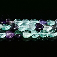 JD GEMS Vente en gros de perles en pierre naturelle multicolores en forme de cœur irrégulier (améthyste, œil de tigre, quartz) pour la fabrication de bijoux et bracelets DIY