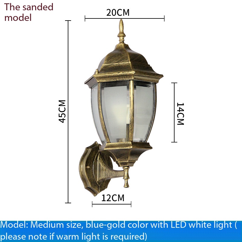Medium-sized, bluish-golden frosted glass