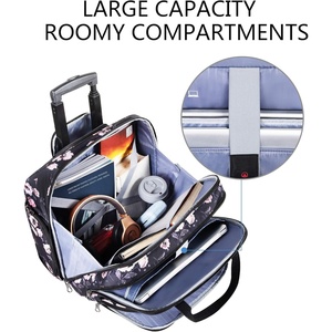 Bolsa de viaje de negocios <span class=keywords><strong>con</strong></span> <span class=keywords><strong>ruedas</strong></span> florales personalizada 15,6, bolsa de ordenador <span class=keywords><strong>portátil</strong></span> <span class=keywords><strong>con</strong></span> <span class=keywords><strong>ruedas</strong></span>, <span class=keywords><strong>maletín</strong></span> rodante, bolsa de equipaje de vuelo - Product Image 4
