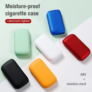 Nouvel étui à cigarettes <span class=keywords><strong>en</strong></span> similicuir avec briquet électronique USB <span class=keywords><strong>en</strong></span> tungstène, étui à cigarettes pour homme, cadeau exquis, outil à cigarettes - Product Image 4