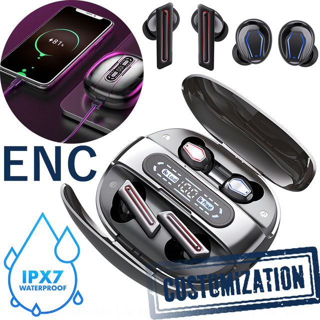 M56 Couples Wireless in Ear Earphones ENC TWS Earbuds Noise Cancelling with Power Bank Function and IPX7 Waterproof