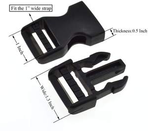 Fibbie a sgancio rapido per due clip regolabili senza cucito di ricambio per cintura in tessuto collari per cani in plastica - Product Image 2