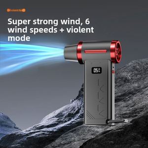 Ventilateur portable promotionnel personnalisé haute puissance en métal, moteur sans balais, batterie 4000 mAh/6000 mAh, rechargeable par USB, à bouton unique - Product Image 4