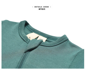 Pyjama à fermeture éclair personnalisé pour bébés et tout-petits, garçons et filles, en bambou biologique, combinaison-pyjama pour bébé - Product Image 5