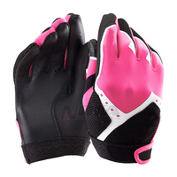 Özel Logolu Açık Hava Beyzbol ve Softbol Vuruş Eldivenleri-Kırmızı Beyaz ve Mavi Renkler Suni Deri Kaymaz Unisex