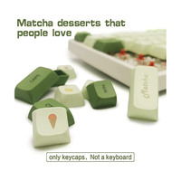 Capuchons de touches Matcha PBT 124 touches XDA profil colorant Sublimation ANSI disposition Set capuchons de touches japonais pour commutateurs Gateron Kailh Cherry MX