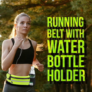 Tas Pinggang Lari Sport, Pouch Fanny Pack, Bebas Genggam, Tahan Air, Poliester, Reflektif, Outdoor, Gym, Fitness - Product Image 6