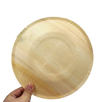 Assiettes jetables en bois naturel pour mariage, fête, 270 mm rondes, écologiques, compostables, style classique, logo personnalisé en vrac