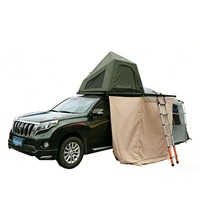 Carpa de Techo Rígida de Aluminio para 4 Personas, Impermeable, Tipo Concha, con Escalera, para SUV/Camioneta 4x4, Todoterreno