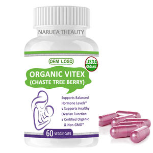 Complément Vitex pour femmes pour soulager les symptômes du SPM, favorise l'équilibre hormonal et la régularité du cycle, capsule de baies de <span class=keywords><strong>chaste</strong></span>. - Product Image 1