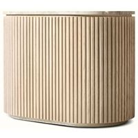 Table de chevet en pierre de style campagnard américain rétro simple à 3 tiroirs, écologique, pour chambre principale, avec plateau en marbre et rangement incurvé