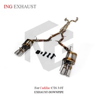Système d'échappement arrière à soupapes en titane ING pour Cadillac CT6 3.0T LGW 2016-2019 |   Échappement à quatre sorties doré avec télécommande – Vente en gros
