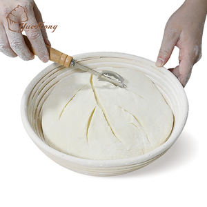 Panier rond de 9 pouces grattoir à pain boiteux Bosses coupe-pâte brosse propre panier à pain ensemble pour panier de kit de fermentation - Product Image 4