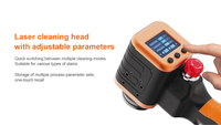 Machine de nettoyage au laser portable mini 300W/500W à 12 modes réglables pour l'acier inoxydable et l'aluminium, décapant pour bois