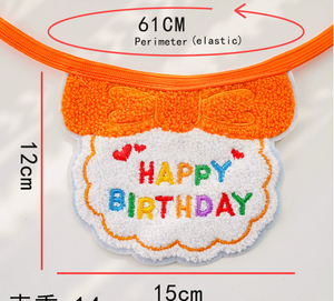 <span class=keywords><strong>Bandana</strong></span> ulang tahun hewan peliharaan lucu kustom grosir syal kucing anjing bordir untuk pesta pesanan jumlah besar - Product Image 6