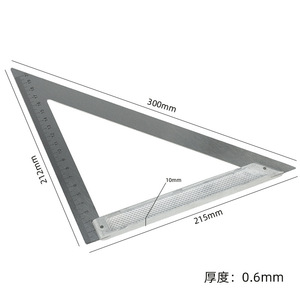 Yunbei Yb Aluminum Alloy 200mm 90 Degree Triangle Ruler For Decoration <b>Measuring</b> <b>Tool</b> - Product Image 3