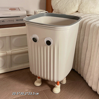 DS4898-Poubelle en plastique avec dessin animé mignon créatif pour la cuisine, la chambre à coucher, la salle de bain