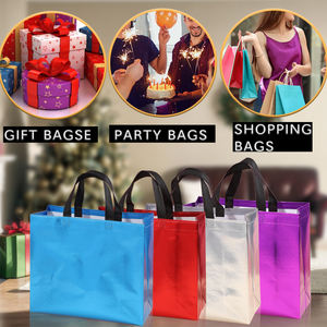 Sacs fourre-tout dégradés et colorés en gros - Laminés et imperméables pour les fêtes, le shopping et l'emballage de cadeaux de Noël - Product Image 6