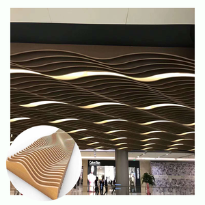 لون أسود من الألومنيوم المعدني المتموج يعكس السقف الشخصي المنحني تصميم البوب لمتجر الأعمال والمكاتب المنزلية - Product Image 4