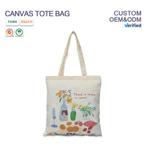 Сумки-шопперы из хлопка и канваса на заказ, пустые сумки-тоут из калико с возможностью нанесения логотипа - Product Image 1