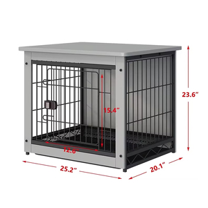 กรงสุนัขไม้เนื้อแข็งแบบหนาพิเศษ พร้อมฉากกั้นแบบถอดได้ บ้านสัตว์เลี้ยงขนาดใหญ่สำหรับสุนัขขนาดเล็ก กลาง และใหญ่ - Product Image 3