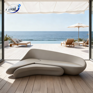 Sofás Modulares Modernos Estilo Nórdico Luna, Muebles Modulares de Terciopelo para Hotel, Sofás Largos - Product Image 5