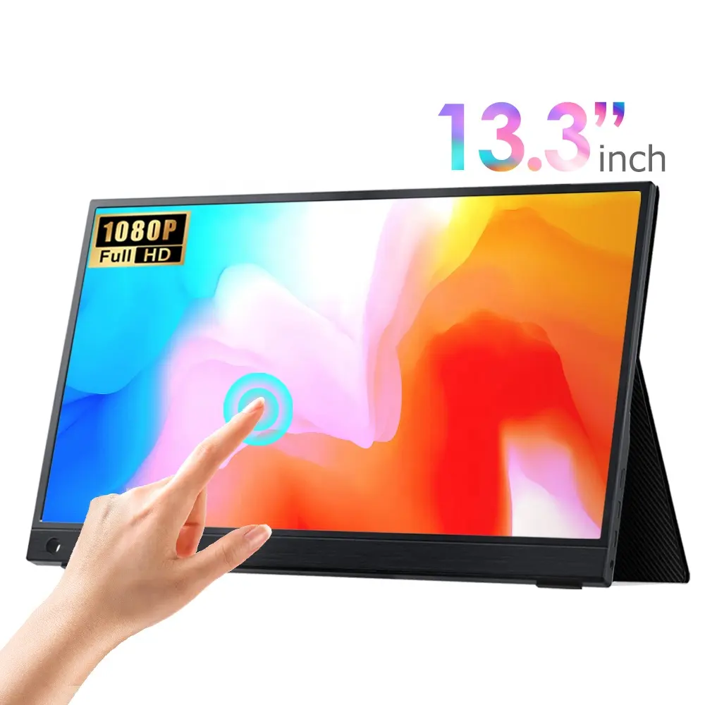 Ultrathin & Ultralight 1920*1080 Pixel 13.3 inch Touch Screen Portable Monitor Support Type-c HD Input