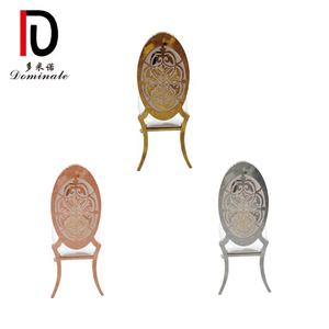 Diseño de lingote de flores doradas, cuero PU, terciopelo, pies de serpiente, acero inoxidable, hotel, banquete, evento, silla de boda - Product Image 2