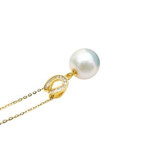 Colgante de Plata S925 con Cuentas Redondas de 8-15 mm, Accesorios de Perlas para DIY, Base Vacía para Collar de Moda 30897 - Product Image 4