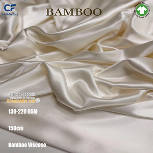 Tela de Pijama de Lujo Ecológica 100% Bambú Satén, Sábanas de Tela Satén Tejida por Urdimbre Cómoda para Uso Doméstico - Product Image 2