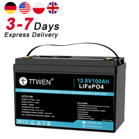 Batterie LiFePO4 12V 100Ah pour Véhicule Électrique, Lithium Fer Phosphate, Stockage d'Énergie, Prix Compétitif, Disponible en UE depuis Shenzhen
