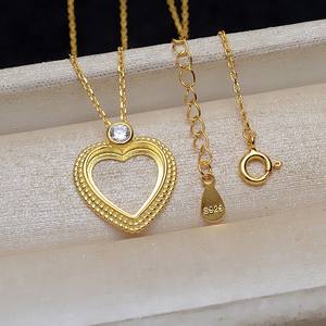 Mabei - Colgante de Plata de Ley S925 con Forma de Corazón de 12 mm, 4780, Colgante de Perla, Accesorio para Manualidades, Componentes de Joyería con Forma de Corazón Vacío - Product Image 2