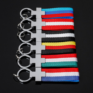<span class=keywords><strong>Porte</strong></span>-clés en corde tressée avec design drapeau M pour <span class=keywords><strong>Mercedes</strong></span>, bande en nylon S Line Allemagne, logo personnalisé, <span class=keywords><strong>cuir</strong></span> écologique, alliage de haute qualité - Product Image 4