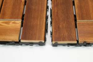 พื้นไม้กลางแจ้งดีไซน์ทันสมัยสำหรับการปรับปรุงระเบียงและสวนลานบ้าน ไม้คาร์บอไนซ์ปูเองด้วยเทคนิคการขัดผิวเรียบ - Product Image 5