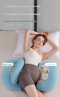 Bantal Kehamilan untuk Tidur, Penyangga Punggung, Perut, dan Pinggul, Bantal Wedge Portabel untuk Perjalanan bagi Ibu Hamil