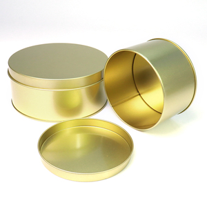 Basso MOQ rotondo doppio <span class=keywords><strong>oro</strong></span> biscotti scatola di latta di imballaggio torta da sogno può sicuro cibo rotondo scatola di cioccolato scatola di metallo - Product Image 3