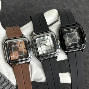 Montre pour homme, montre à quartz avec chiffres arabes, montre carrée en alliage pour homme, boucle magnétique, bracelet en silicone, montre pour homme SABR - Product Image 5