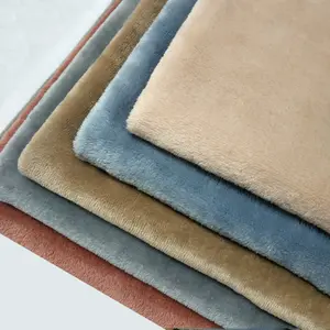 Prix de gros 200Gsm Velboa, 92% Polyester 8% Spandex brillant Super doux cristal velours polaire tissu pour jouets en peluche/ - Product Image 2