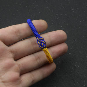 手作りマクラメ仏教チベットブレスレットフォーチュン調節可能な編組ノットレッドロープラッキー調節可能なブレスレット - Product Image 3