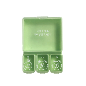 Cajas dispensadoras de pastillas de viaje de plástico rectangulares de 4 compartimentos, contenedor organizador para el hogar a un precio asequible - Product Image 5