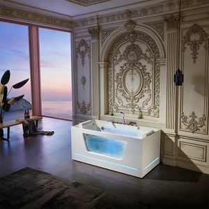 Baignoire en acrylique avec fonction jet d'eau Spa Salle de bain Jacuzzi Intérieur 2 Personnes - Product Image 1