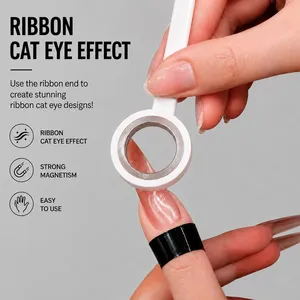 Outil magnétique 2-en-1 double extrémité pour ongles, baguette magnétique puissante pour effet œil de chat, halo creux et ruban, pour vernis gel UV - Product Image 3