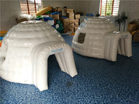 Dôme igloo gonflable blanc de petite taille, tente flottante en PVC, 60x50x50cm, 30kg