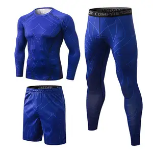 Fitness Kleidung 3 teile/satz Fitness Bekleidung Set Workout Kleidung Sportswear Gym Joggen Laufen Basketball Kleidung Für Männer