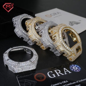 Boîtier de montre Moissanite, Lunette et Cadran pour DW6900 GA2100, VVS entièrement sertis de Moissanite, style Hip Hop Buss Down, Accessoires de montre - Product Image 2