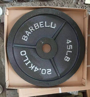 Set Pelat Pegangan Besi Cor Berkualitas Tinggi Promo 2021 2.5-45LB Peralatan Latihan Kekuatan Universal Tahan Lama KaraQoton HT-2001A
