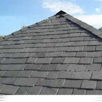 Tuiles en ardoise noire naturelle chinoise bon marché, surface fendue, résistantes aux acides, pour revêtement mural extérieur et toitures de villas